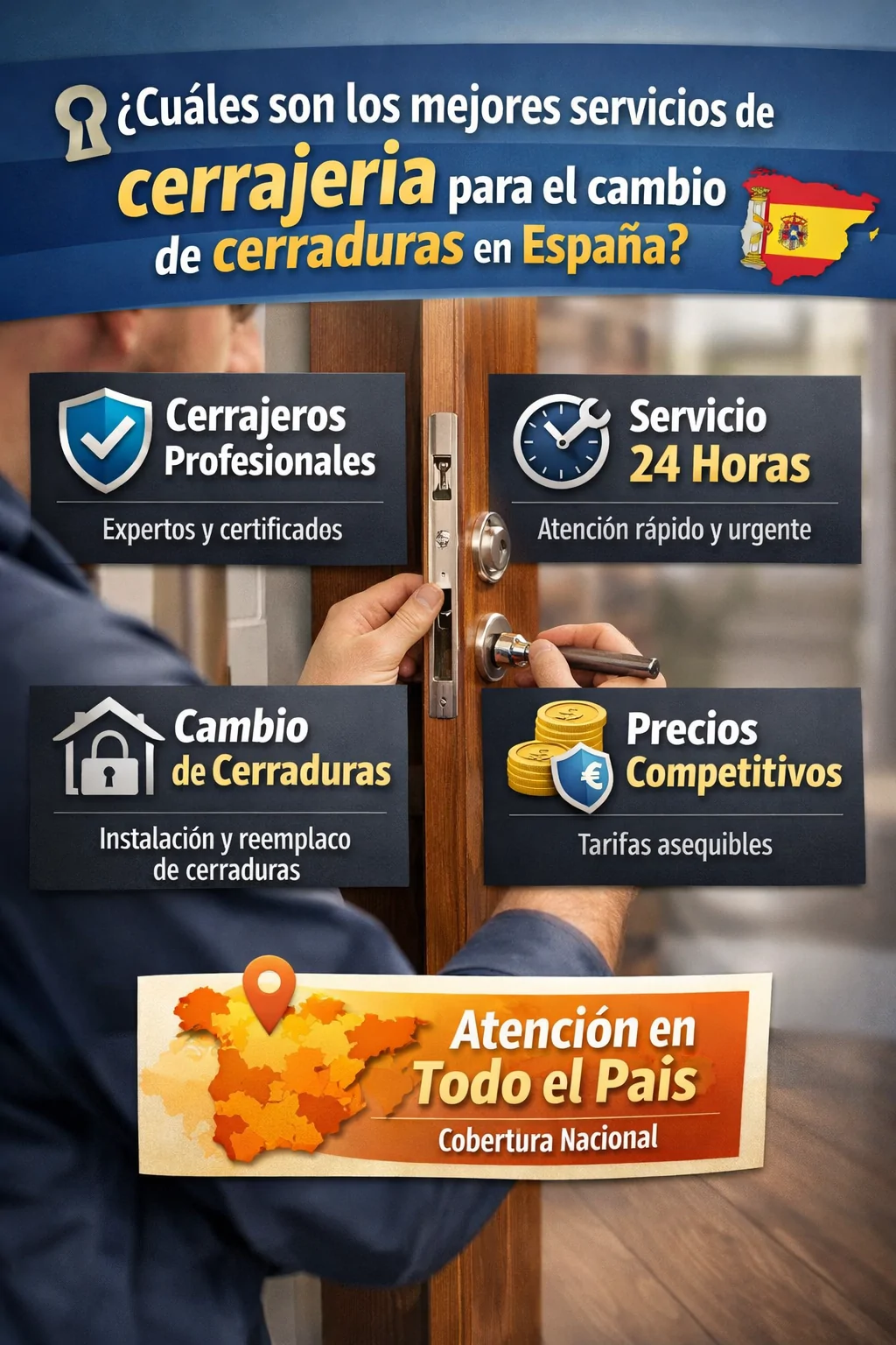 Cuales son los mejores servicios de cerrajeria para el cambio de cerraduras en Espana - &iquest;Cu&aacute;l es la mejor opci&oacute;n para cambiar cerraduras en caso de emergencia en Espa&ntilde;a?